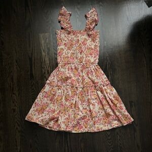Aerie Floral Pink and Yellow Kids Dress